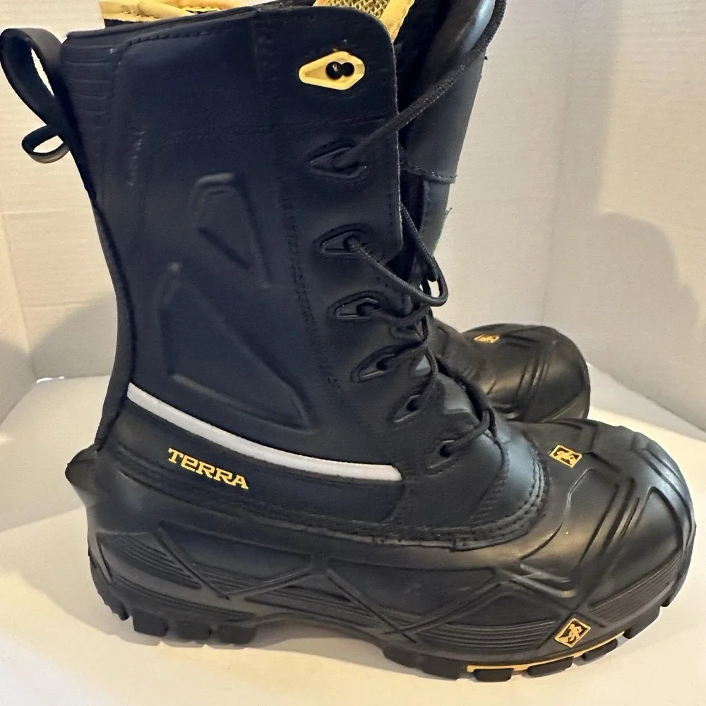 TERRA Crossbow Composite Toe Safety Work Boots‎ Black Men's Size 8